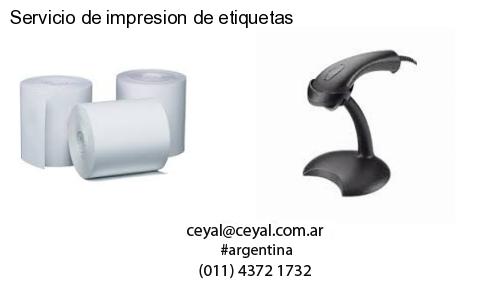 Servicio de impresion de etiquetas