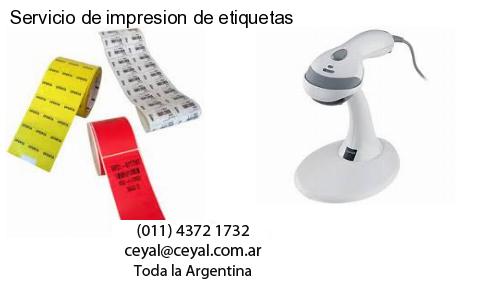 Servicio de impresion de etiquetas