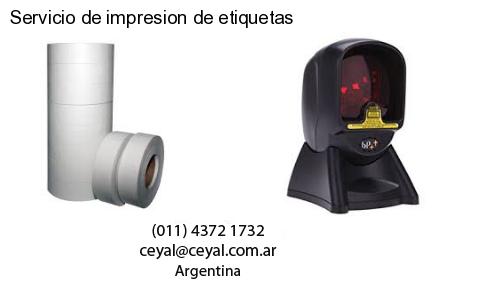 Servicio de impresion de etiquetas