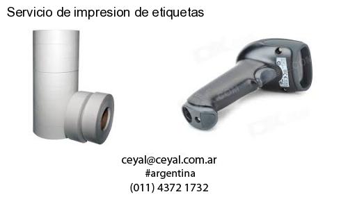 Servicio de impresion de etiquetas