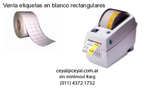 Venta etiquetas en blanco rectangulares