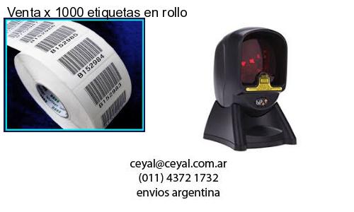 Venta x 1000 etiquetas en rollo