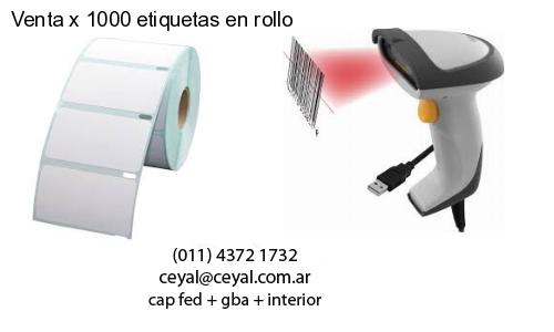 Venta x 1000 etiquetas en rollo