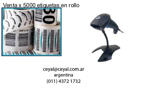 Venta x 5000 etiquetas en rollo