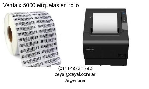 Venta x 5000 etiquetas en rollo