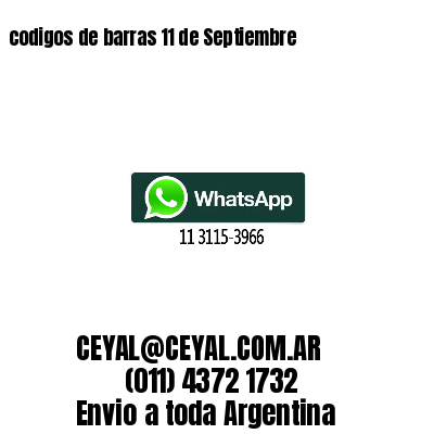 codigos de barras 11 de Septiembre