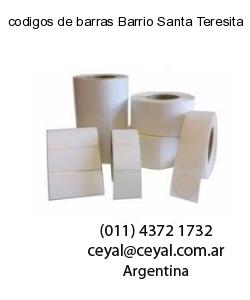 codigos de barras Barrio Santa Teresita