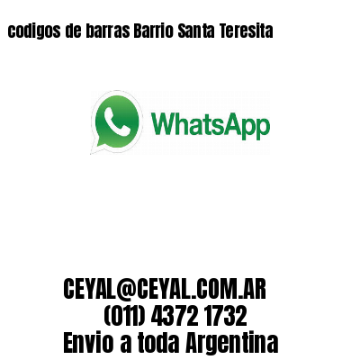 codigos de barras Barrio Santa Teresita
