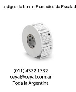 codigos de barras Remedios de Escalada