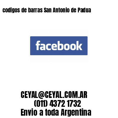 codigos de barras San Antonio de Padua