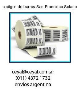 codigos de barras San Francisco Solano