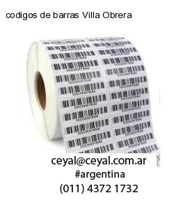 codigos de barras Villa Obrera
