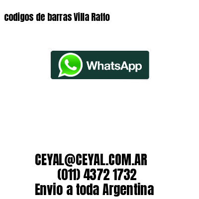 codigos de barras Villa Raffo