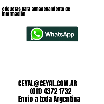 etiquetas para almacenamiento de información