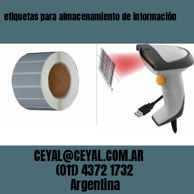 etiquetas para almacenamiento de información