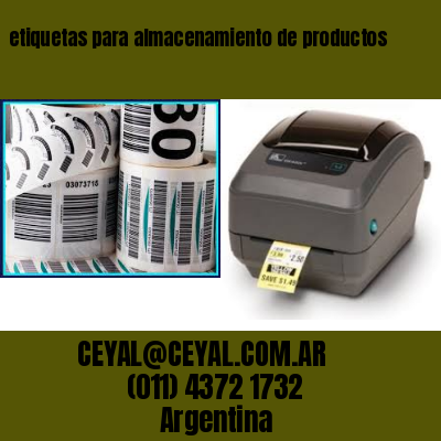 etiquetas para almacenamiento de productos