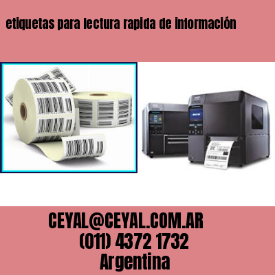 etiquetas para lectura rapida de información