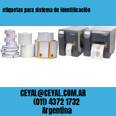 etiquetas para sistema de identificación