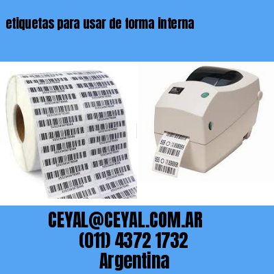 etiquetas para usar de forma interna