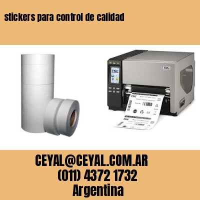 stickers para control de calidad