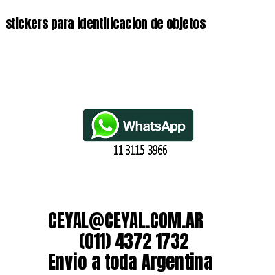 stickers para identificacion de objetos