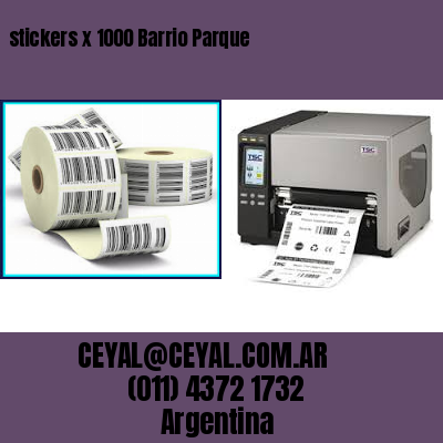 stickers x 1000 Barrio Parque