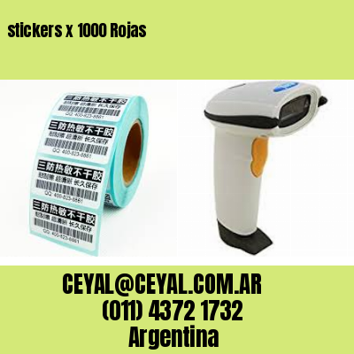 stickers x 1000 Rojas