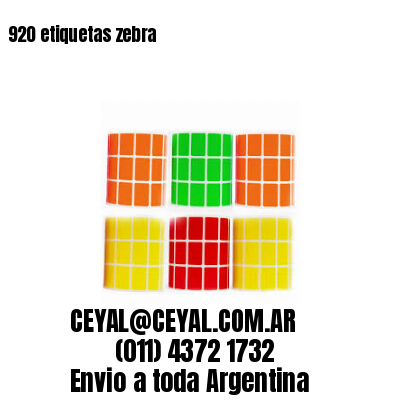 920 etiquetas zebra