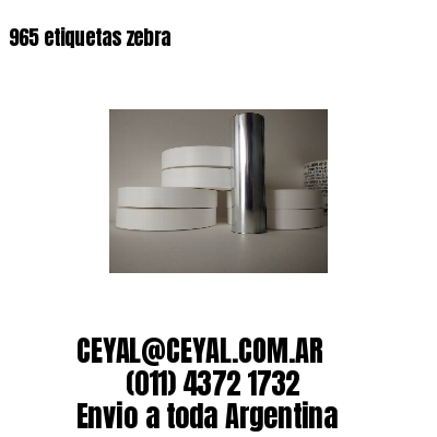 965 etiquetas zebra