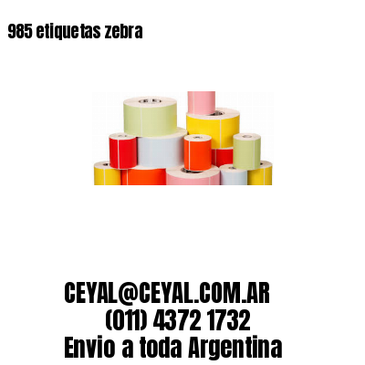 985 etiquetas zebra