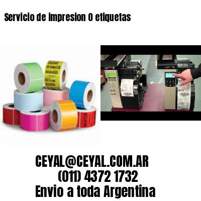 Servicio de impresion 0 etiquetas