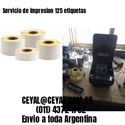 Servicio de impresion 125 etiquetas