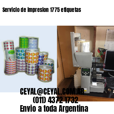 Servicio de impresion 1775 etiquetas