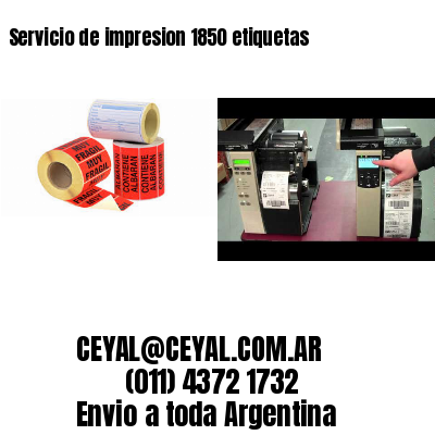 Servicio de impresion 1850 etiquetas