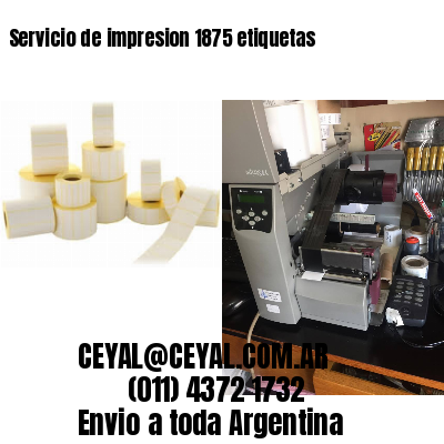 Servicio de impresion 1875 etiquetas