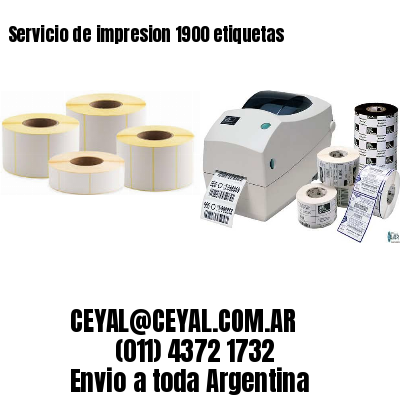 Servicio de impresion 1900 etiquetas