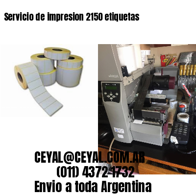 Servicio de impresion 2150 etiquetas