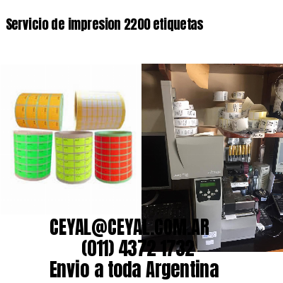 Servicio de impresion 2200 etiquetas