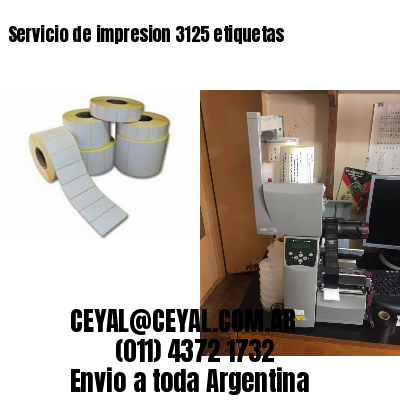 Servicio de impresion 3125 etiquetas