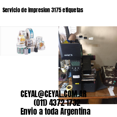 Servicio de impresion 3175 etiquetas