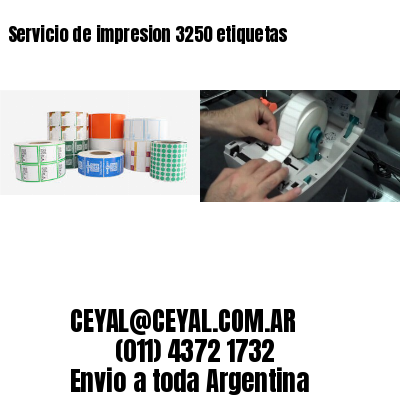 Servicio de impresion 3250 etiquetas