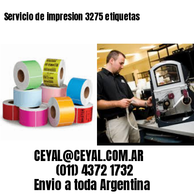 Servicio de impresion 3275 etiquetas