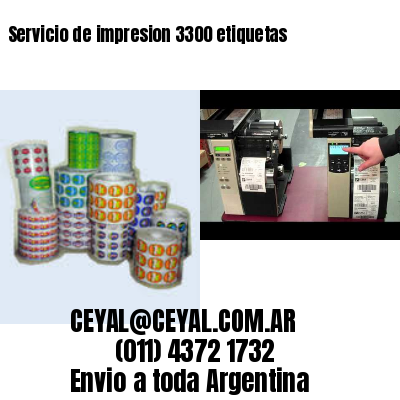 Servicio de impresion 3300 etiquetas