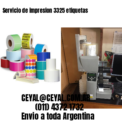Servicio de impresion 3325 etiquetas