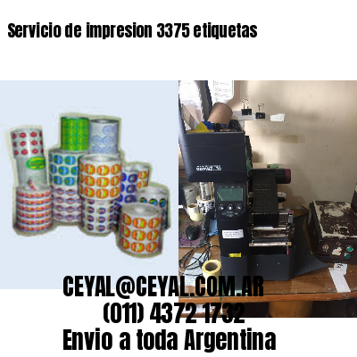 Servicio de impresion 3375 etiquetas