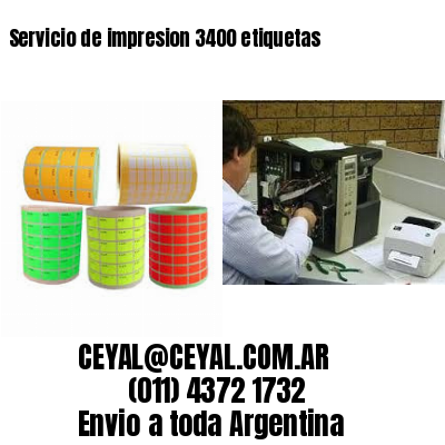 Servicio de impresion 3400 etiquetas