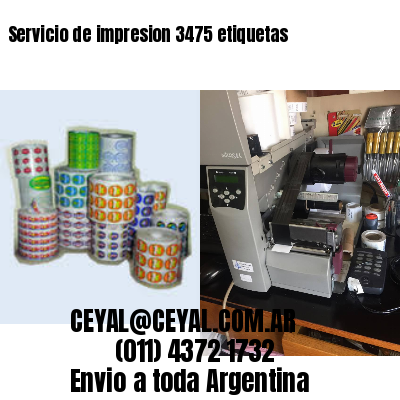 Servicio de impresion 3475 etiquetas