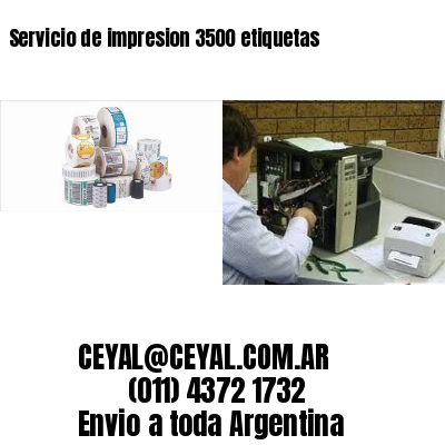 Servicio de impresion 3500 etiquetas