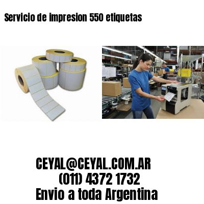 Servicio de impresion 550 etiquetas