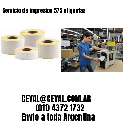 Servicio de impresion 575 etiquetas